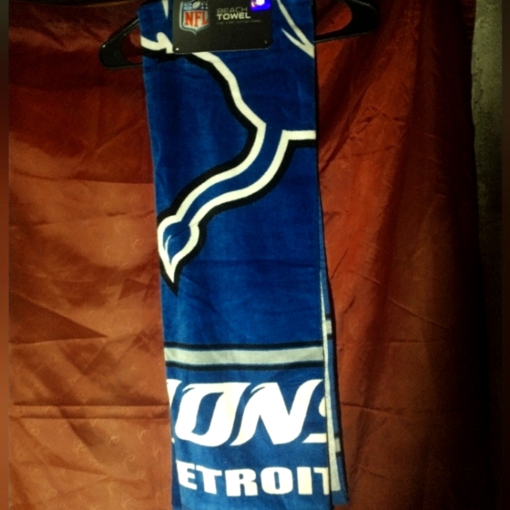 McArthur Towel & Sports Official NFL Detroit Lions Beach Towel